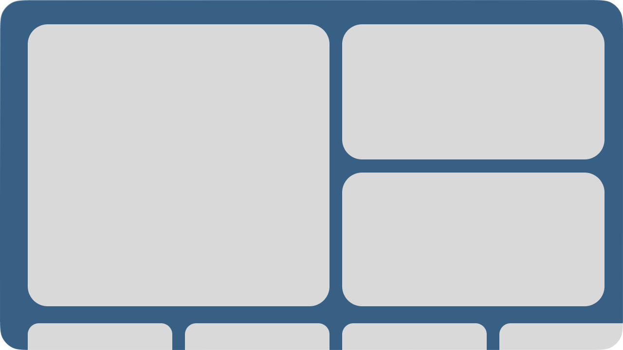 Wireframe: advanced home layout with vertical scroll